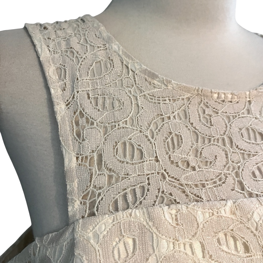 NWT ($108) Limited Cream Lace Fit & Flare Midi Dress Sz 10 - Picture 5 of 11
